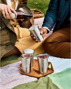 Ezüstszínű rozsdamentes acél utazóbögre 500 ml – Black + Blum