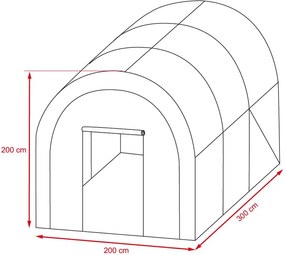 Avenberg nagy kerti fóliasátor 3,0 m