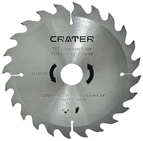 KÖRFŰRÉSZLAP 190*30 / 24FOG CARBIDE CRATER