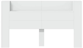 Fejtámla LED -es lámpákkal Fehér 180 x 16,5 x 103,5 cm Faanyag