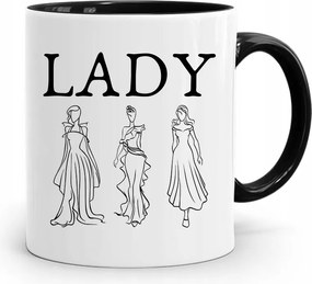 Fekete Bögre Lady Feleségének Barátnőjének Ajándék fényképes nyomattal