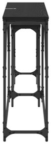 vidaXL Konzolasztal 2 pcs Fekete tölgy 100 x 28 x 75 cm Faanyag