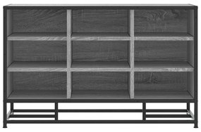 cipőpad szürke Sonoma 84x40x53,5 cm Gépi fa és fém