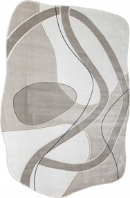 Szőnyeg Alak Szürke-bézs Arany Puha Sűrű Szelén Nappali 200x290 cm