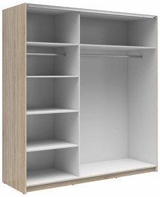 Ruhásszekrény tolóajtókkal Tetrix 25 (szonoma tölgy) (tükörrel). 1098514