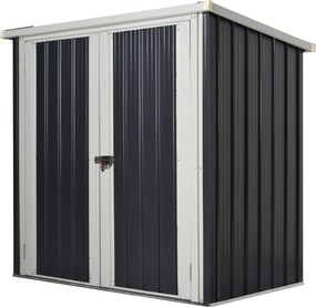 Outsunny Kültéri Kertiszerszám Tároló Sátor 1,26 m² 147x86x134 cm Fém Kertiszerszám Sátor 2 Ajtóval és Zárral a Teraszon | Aosom