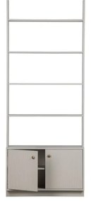 Világosszürke borovi fenyő moduláris könyvespolc 80x200 cm Madu – WOOOD