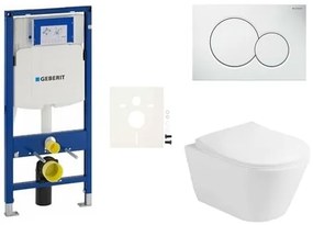 Fali WC szett Geberit előtétfalas szereléshez + Glacera Ava WC SIKOGESAVAS01