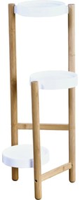 Kesper 17275 Bambusz virágállvány 28 x 34 x 70 cm, 3 emelet