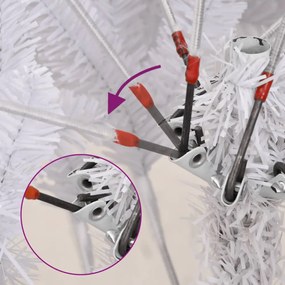 fehér csuklópántos műkarácsonyfa állvánnyal 120 cm