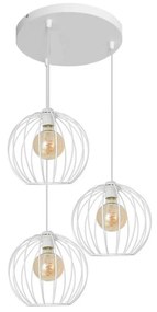 Csillár zsinóron MERCURE 3xE27/15W/230V fehér