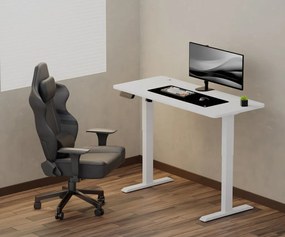 Elektromosan állítható magasságú íróasztal iskolakezdéshez, ülő-/állómunkához 120x60cm fehér LVN System Control