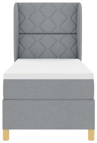 Boxspring Ágy Matrac Hajnali Szürke 80x200 cm Szövet