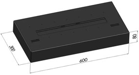 InFire - BIO kandalló 8x60 cm 3kW fekete