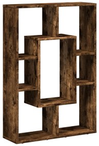 füstös tölgy színű szerelt fa könyvespolc 63 x 20 x 90 cm