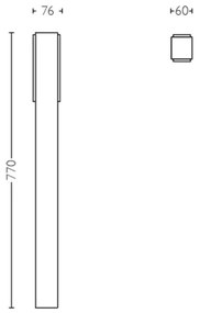 Philips - LED Kültéri lámpa STRATOSPHERE LED/3,8W/230V 77 cm 2700K IP44