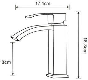 Mexen Libra, mosdó csaptelep, fekete, 745100-70