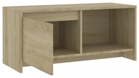 sonoma tölgy színű szerelt fa TV-szekrény 90x35x40 cm