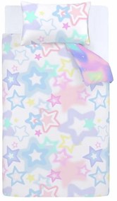 Fehér-rózsaszín kétszemélyes gyerek ágyneműhuzat 200x200 cm Ombre Stars – Catherine Lansfield