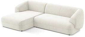 Fehér bársony sarokkanapé (bal oldali) Moana – Makamii