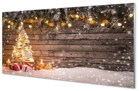 Üvegképek Karácsonyfa díszítés hó 120x60cm