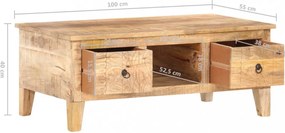 Nyers mangófa dohányzóasztal 100 x 55 x 40 cm