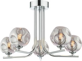 Dar Lighting modern mennyezeti lámpa cradle füstös csiszolt króm darcra5450-28