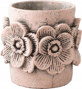 Virágtartó beton rózsaszín átm. 15cm