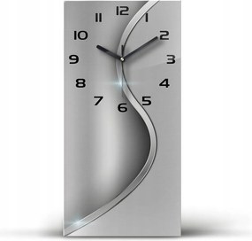 Üveg falióra Fém absztrakt 30x60