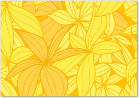 Üveg falpanel Sárga virágok háttér Ragasztó Ingyenes