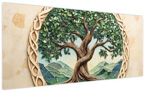 Kép – Fonott életfa (120x50 cm)