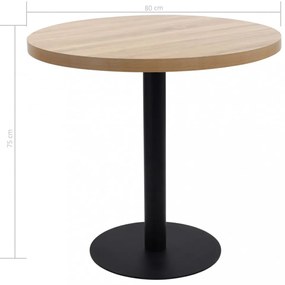 világosbarna MDF bisztróasztal 80 cm