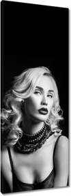 Vászonkép 40x100 Nő fekete-fehérben