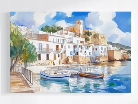 Poszter Spanyolország Ibiza Város Kikötő Hajók Tenger 60x40