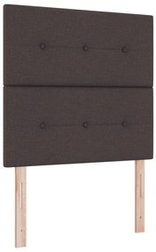 Box Spring Ágy Matrachoz Sötétbarna 90x200 cm Szövet