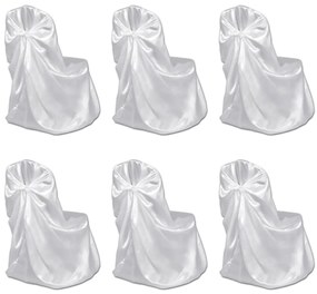 6 db Fehér Szék Borító Esküvőre Bankettre