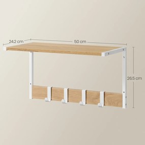 E1083 WT fali polcok szett, fehér, 2 db