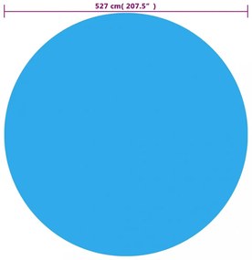 kék polietilén medencetakaró 527 cm