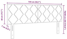 Fejtámla Gyémánt Blokkok Dizájn Krém 140 cm Textil