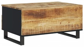 tömör mangófa és szerelt fa dohányzóasztal 80 x 54 x 40 cm