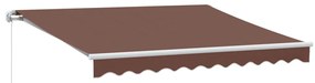 barna kézzel kihúzható LED-es napellenző 300 x 250 cm