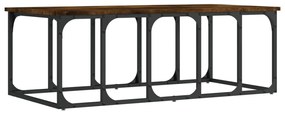 Füstös tölgy színű szerelt fa dohányzóasztal 100x50x35,5 cm