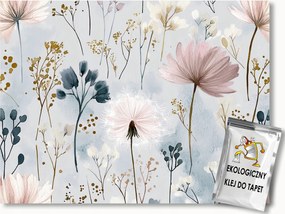 Fotótapéta Flizelina Grafika Pasztell Virágok Pitypang 200x140 ragasztó