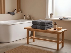Fürdőlepedő EMBORIA 70x140 cm sötétszürke, 100% pamut
