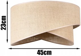 Bézs függőlámpa juta anyagból | Glimex Abazur Juta tulipán GA0177 1xE27