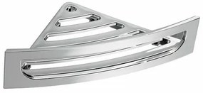 GEDY CP80 sarok polc zuhanyzóhoz, rúddal, 23 x 7,5x 23 cm, ívelt, ezüst