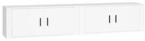 2 db fehér falra szerelhető TV-szekrény 100 x 34,5 x 40 cm