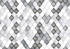 Fotótapéta Négyzetfólia szürke-fehér vinil geometria 368x280 +ragasztó