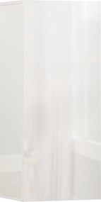 HOMCOM fali fürdőszobai szekrény, fogantyú nélküli ajtó, 2 állítható edzett üvegpolc, 30 x 23,4 x 71,2 cm, fényes fehér | Aosom