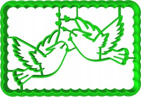 PrĂ©mium MĂ©zeskalĂĄcs lyukasztĂł Valentin Napi PapagĂĄj szĂv 8cm